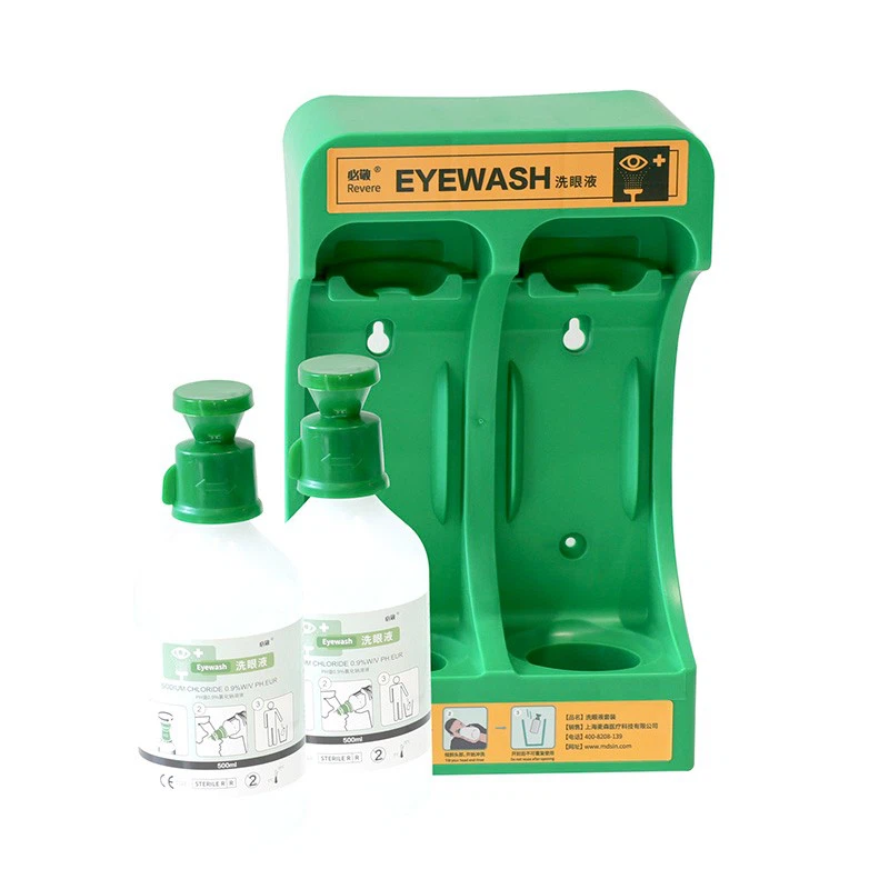 TOBIN Emergency Eyewash Solution – 500ml × 2 Bottles With Wall Mount Bracket (SAC2272) best